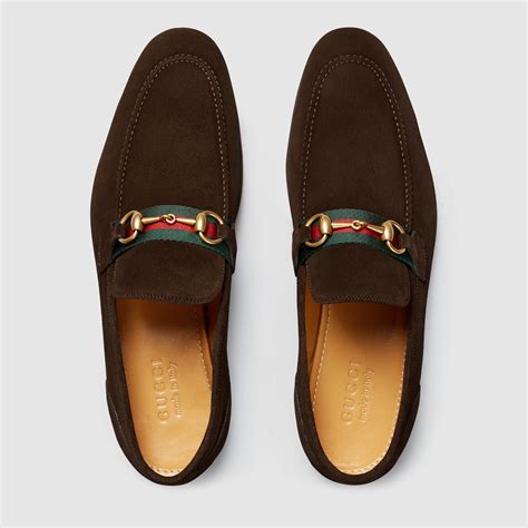 gucci mens loafer brown|Gucci suede loafers for men.